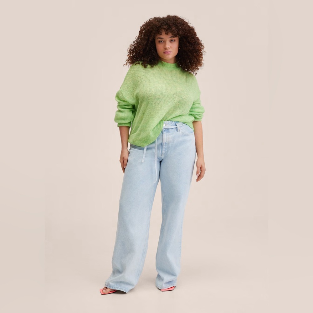 Mango MNG Wideleg Jeans with Belt